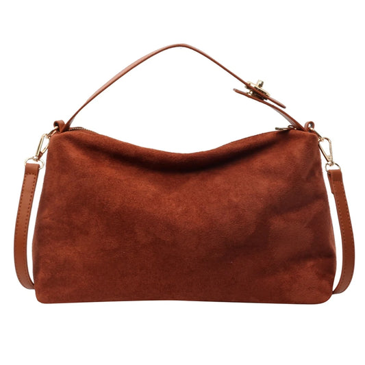 Women Suede Shoulder Bag Adjustable