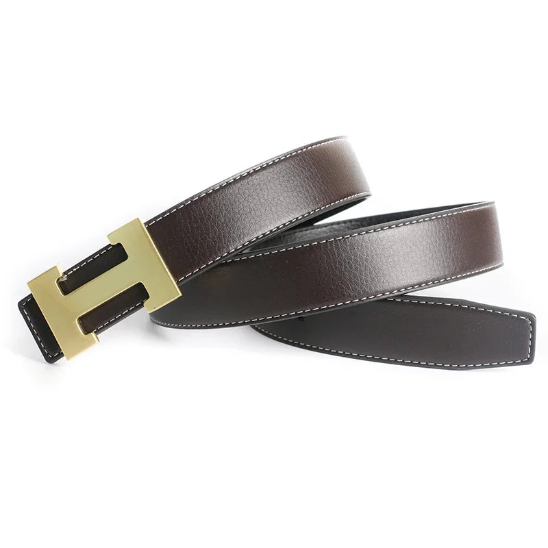 Red Luxury Designer Brand Cowhide Belt