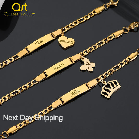 Personalized Gold Baby Bracelet
