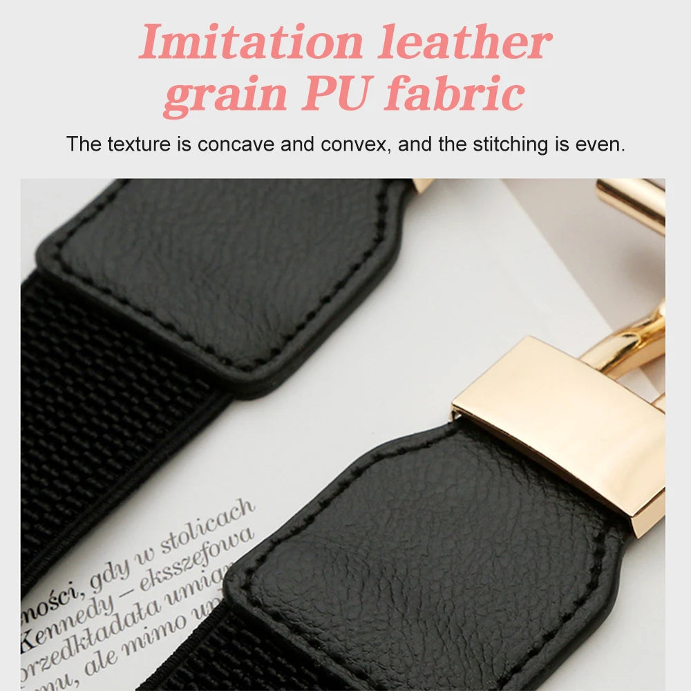 3 Pieces Women Waistbands with Metal Buckle