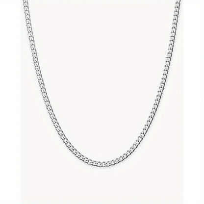 3mm Minimalist Stainless Steel Side Chain Necklace