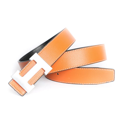 Red Luxury Designer Brand Cowhide Belt