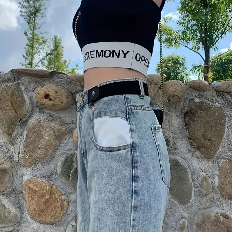 1pc Elastic Waist Belt For Women& Men