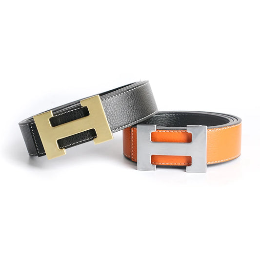 Red Luxury Designer Brand Cowhide Belt