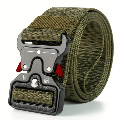 Men's Tactical Belt Heavy-Duty Nylon Belt With Quick-Release Buckle