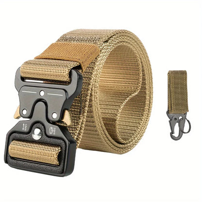 Men's Tactical Belt Heavy-Duty Nylon Belt With Quick-Release Buckle