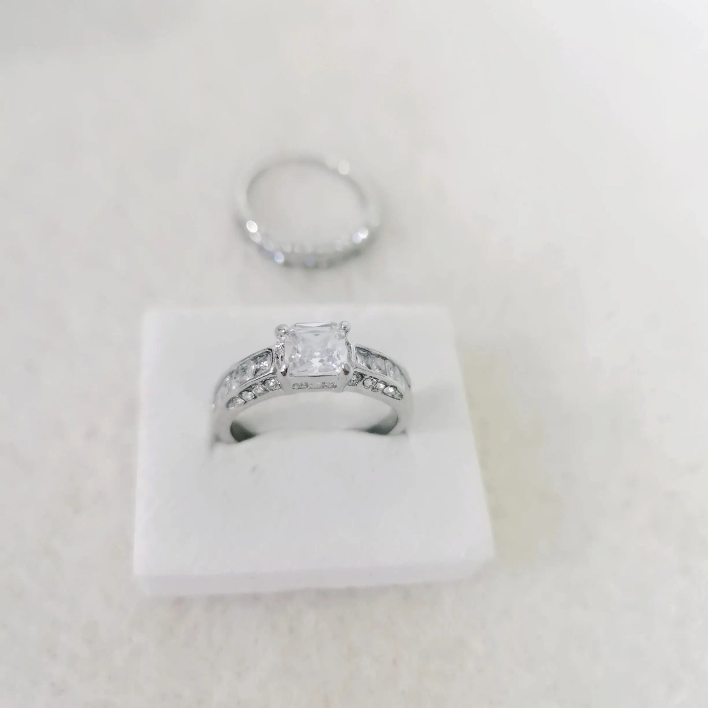 2pcs/set Alliance Engagement Wedding Rings For Women