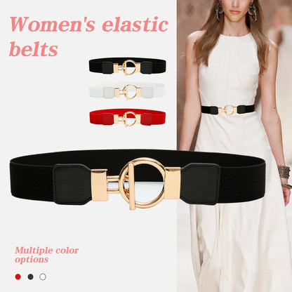 3 Pieces Women Waistbands with Metal Buckle