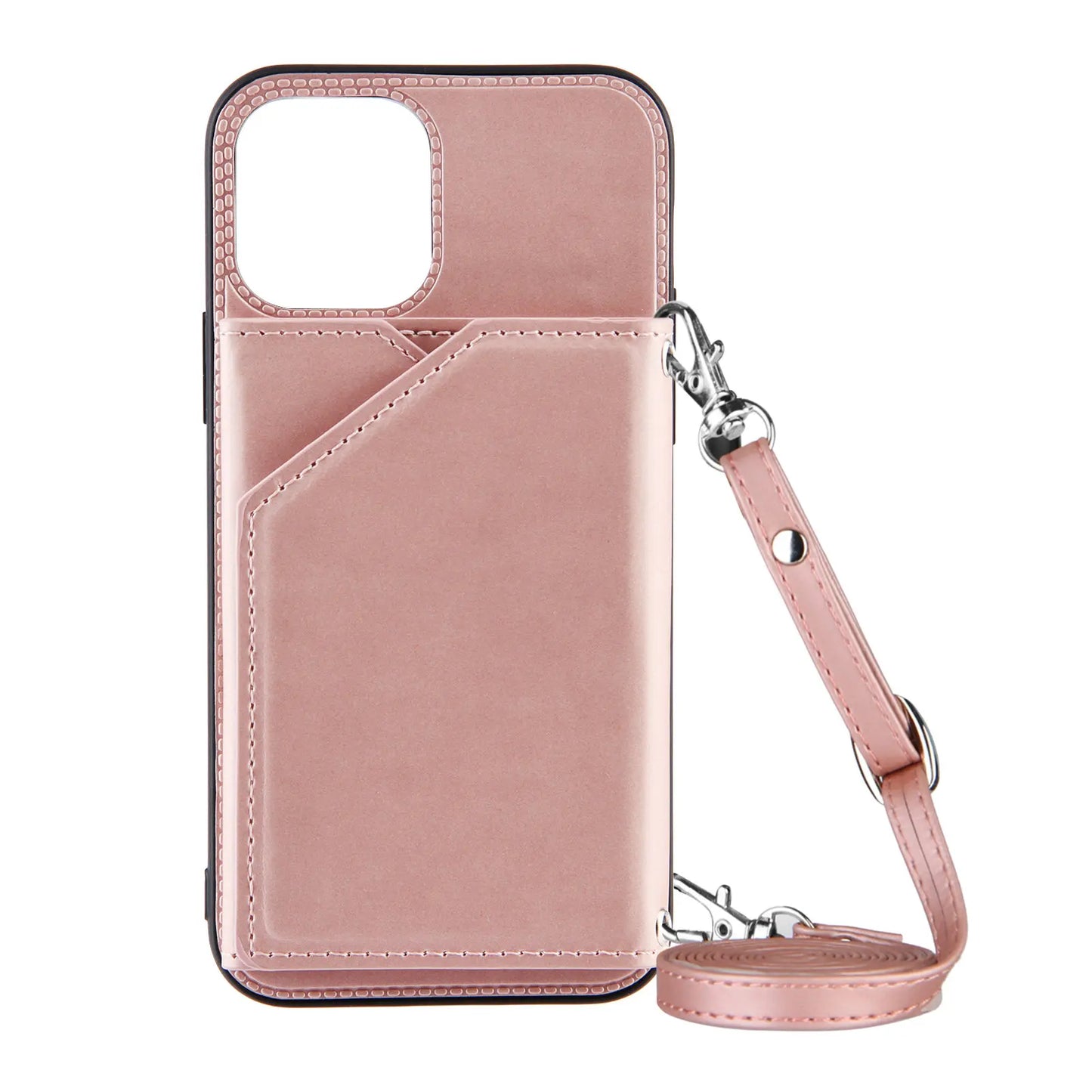 Lanyard Crossbody leather Case For iPhone