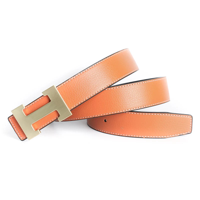 Red Luxury Designer Brand Cowhide Belt