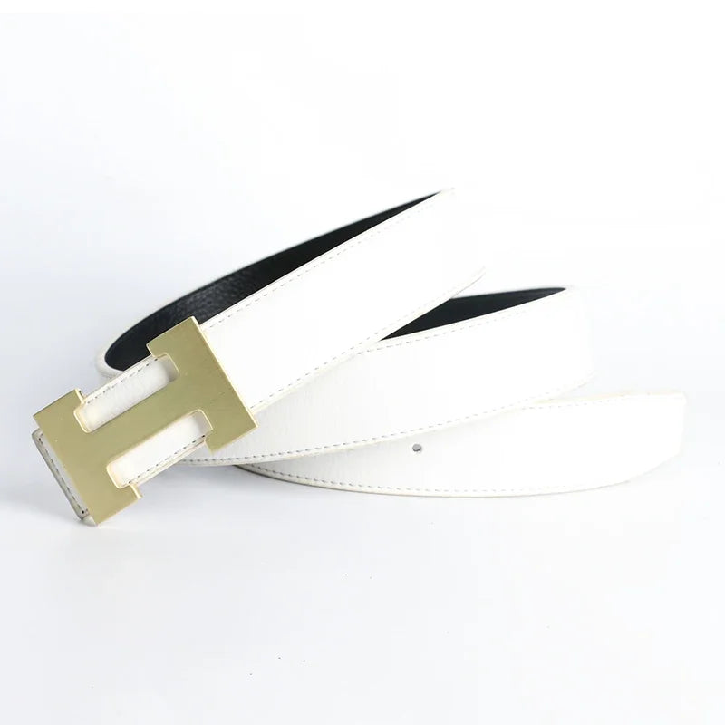 Red Luxury Designer Brand Cowhide Belt