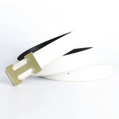 Red Luxury Designer Brand Cowhide Belt