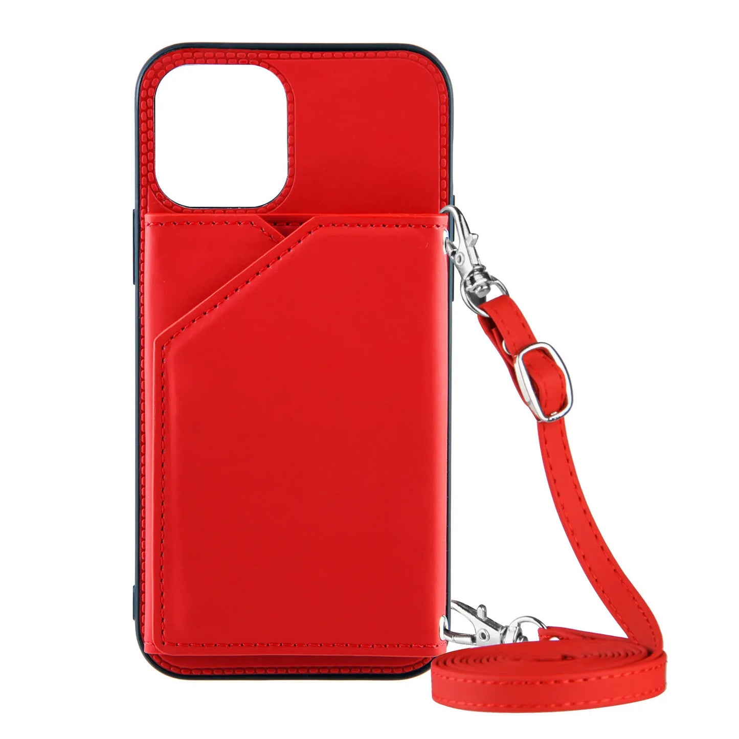 Lanyard Crossbody leather Case For iPhone