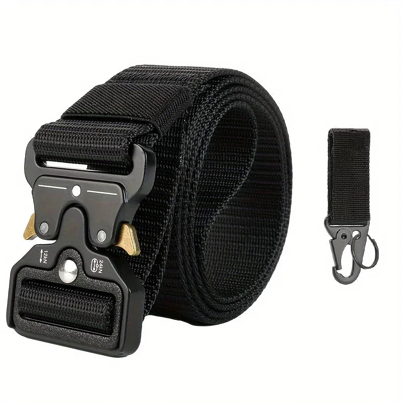 Men's Tactical Belt Heavy-Duty Nylon Belt With Quick-Release Buckle