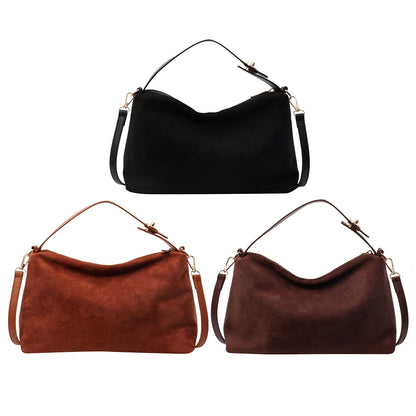 Women Suede Shoulder Bag Adjustable