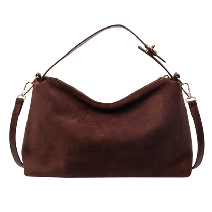 Women Suede Shoulder Bag Adjustable