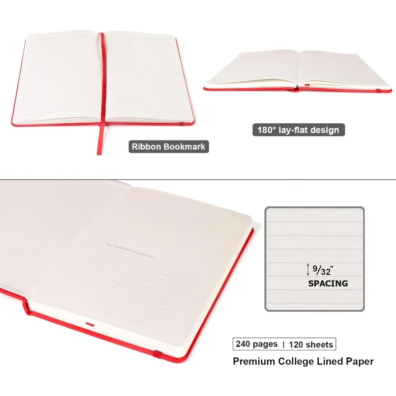 8 Pack Lined Journal Notebooks for Work