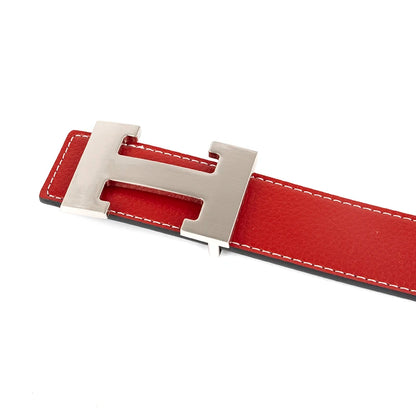 Red Luxury Designer Brand Cowhide Belt
