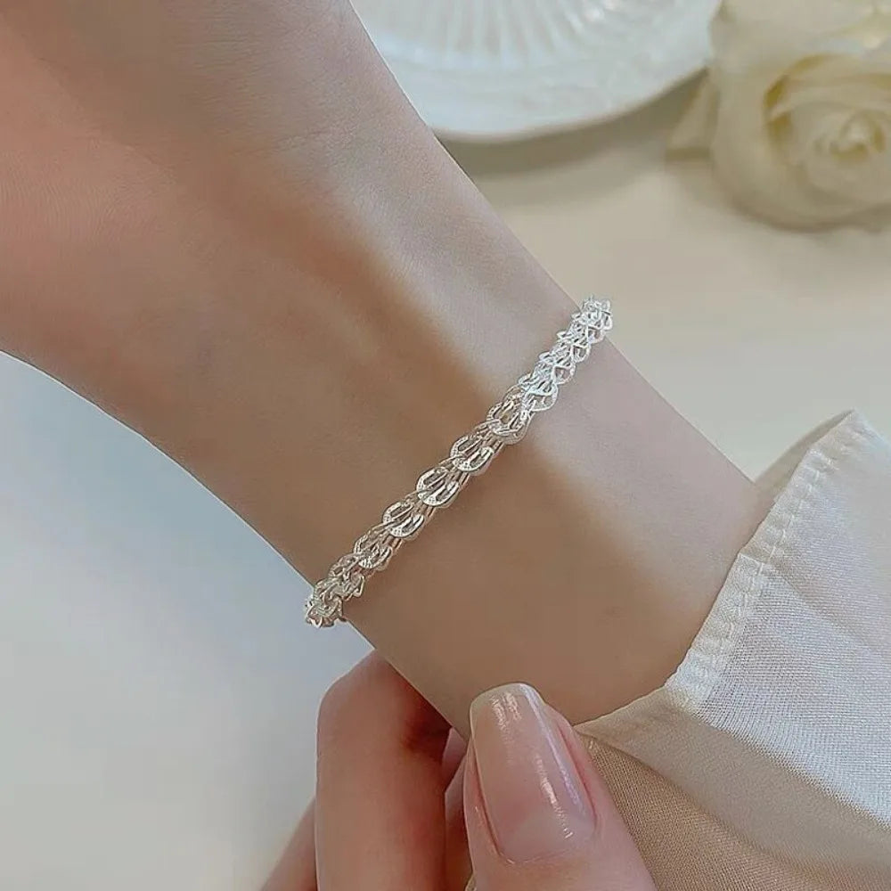 Chain Bracelet Female Bright Silver