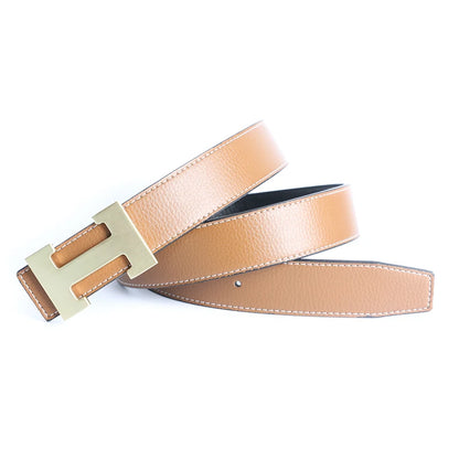Red Luxury Designer Brand Cowhide Belt