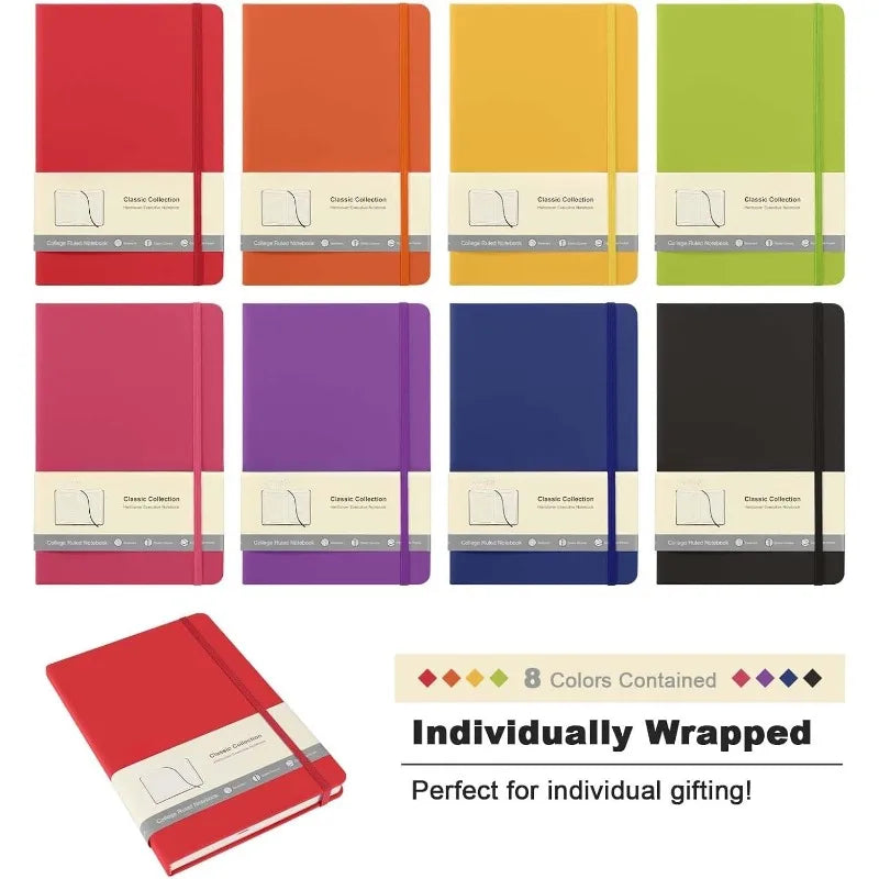 8 Pack Lined Journal Notebooks for Work