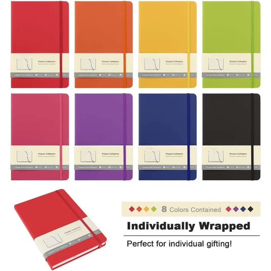 8 Pack Lined Journal Notebooks for Work