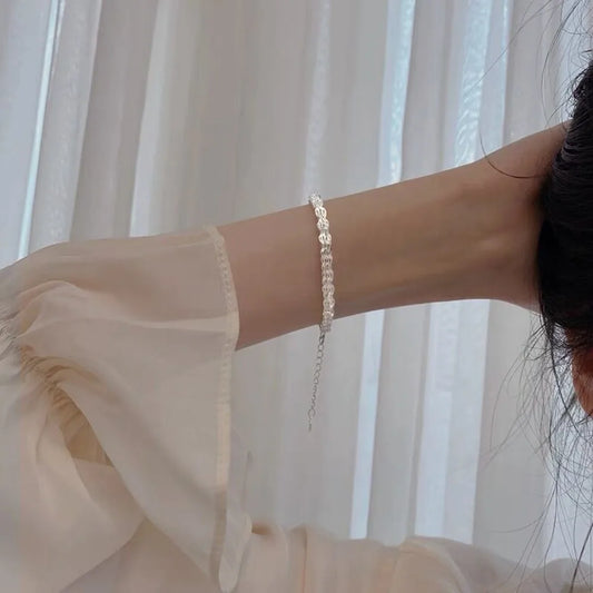 Chain Bracelet Female Bright Silver