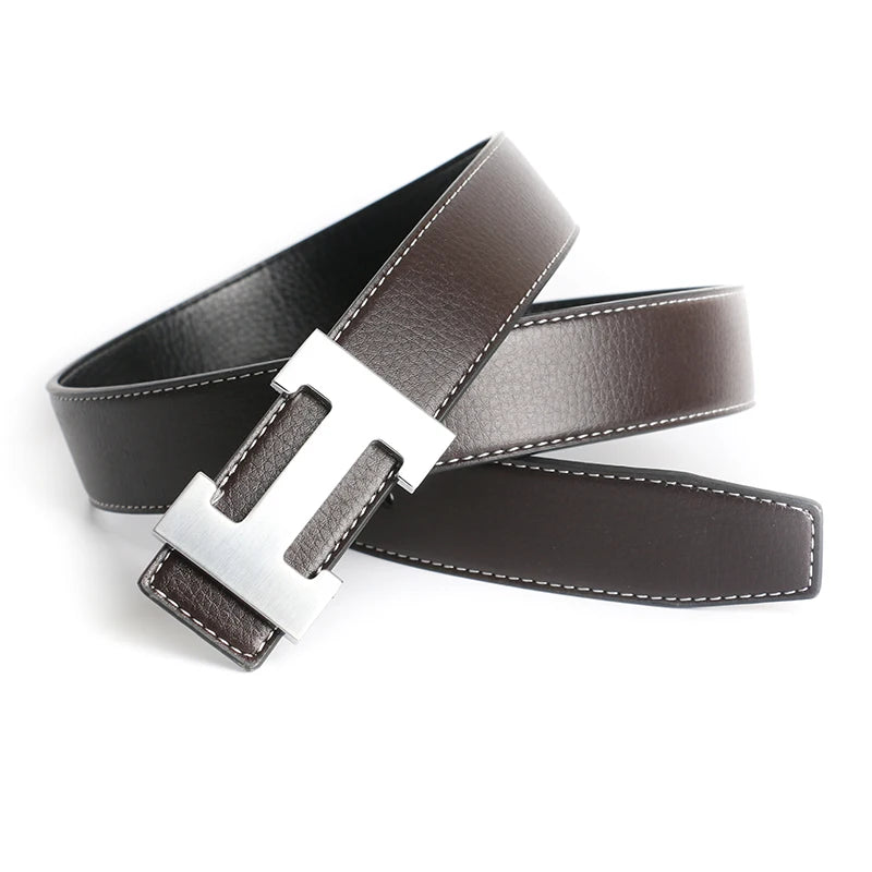 Red Luxury Designer Brand Cowhide Belt