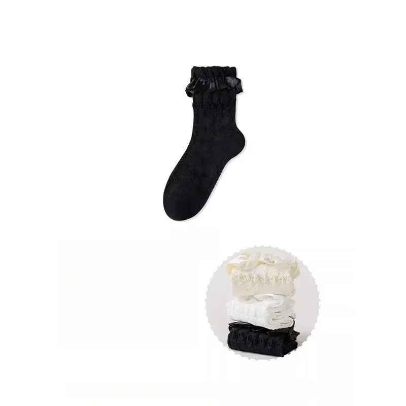 3 Pairs Lolita Socks For Women