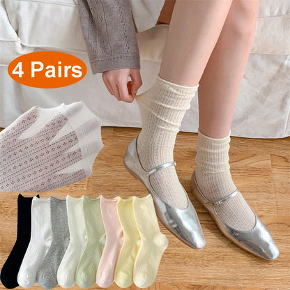 4 Pairs Socks For Women
