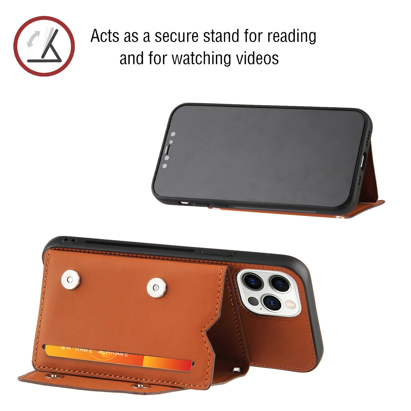 Lanyard Crossbody leather Case For iPhone